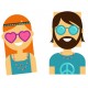 Sticker Hippie Couple