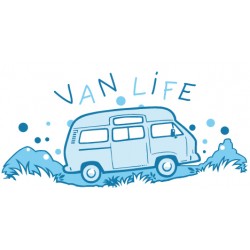 Sticker Vanlife 11 Bleu P