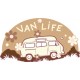 Sticker Vanlife 11 Marron