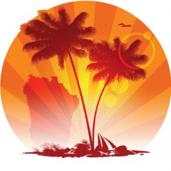 Sticker Ile Tropicale