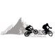 Sticker VTT cycliste Montagne