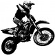 Sticker Moto cross BLANC NOIR