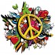 Sticker Peace and Love 3