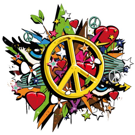 Sticker Peace and Love 3