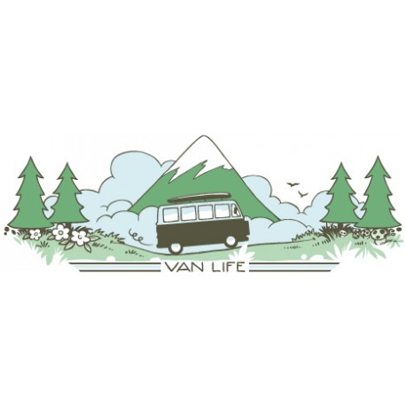 Sticker Vanlife 4 Vert