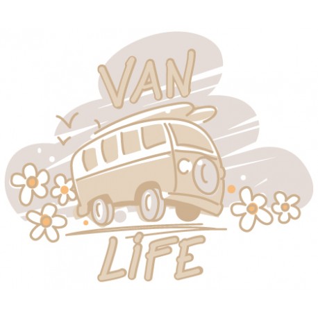 Sticker Vanlife 5 Vert