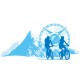 Sticker VTT Montagne Rose des vents