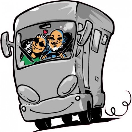 Sticker Des Retraités heureux Gris